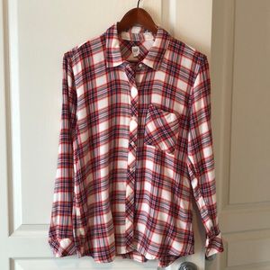 The Gap, Red, Blue & Yellow plaid shirt.